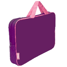 ПМД 4-42 Фуксия-пурпурно-розовый -папка менеджера А4(ручка - тесьма),п/э с диз., 350х265x80 мм