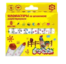 Фломастеры Каляка-Маляка  8 цв. со штампами 3+