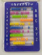 Счёты детские на подставке,пластиковые,цвета в ассортименте,размер 26*18см.