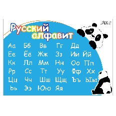 Клеенка для уроков труда 50*70 Панда русск алфавит КОКОС 251026