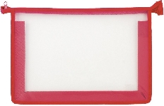 ПТ- 850 (шк) красный-папка д/тетр. А4 цветная на молнии