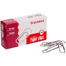 Скрепки канцелярские L50 мм, 50 шт., оцинкованные С50-50 Ц