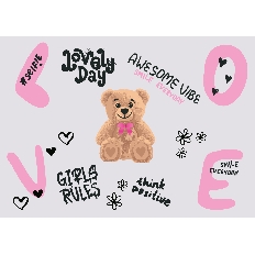 Клеенка для уроков труда 50*70 Мишка КОКОС 240605