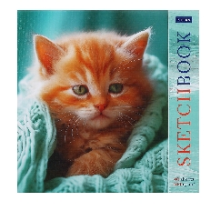 "Premium" Блокнот SketchBook 40л 220х220мм без линовки 100г/кв.м отрывная склейка глянц.ламин.тиснен