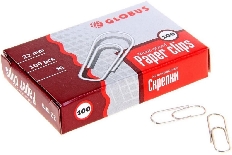 Скрепки канцелярские L22 мм, 100 шт. никелированные С22-100 Н