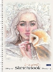 "Premium" Тетрадь SketchBook 50л А4ф без линовки 100г/кв.м перфорация на отрыв с твердой обложкой на