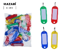 Бирка для ключей с металлическим кольцом и бумажной вставкой, защищённой слоем пластика 5,2х2,3 см,