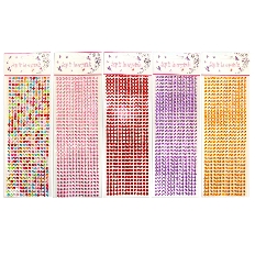 Наклейка декор 9,5*27см стразы Ассорти уп12шт Р307-5