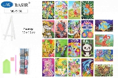 Алмазная мозаика: для детей, 10*15 см, частичная выкладка; состав: акриловые круглые стразы, стилус,