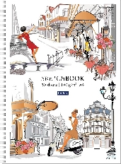 "Premium" Тетрадь SketchBook 50л А4ф без линовки 100г/кв.м перфорация на отрыв с твердой обложкой на