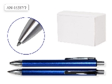Ручка AN 1658YF шариковая, СИНИЙ корпус, цвет чернил синий