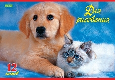 "ECO" АЛЬБОМ для рисования 12л А4ф на скобе серия -Верные друзья-