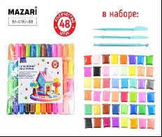 Суперлёгкий пластилин, 48 цв.,стеки 3шт в компл.