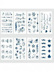 Татуировка-наклейка (11х18см) Синий микс 4 ( Арт. ТА-1753), кратно 8, цена за единицу