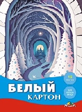 Картон белый А4, 16л. папка