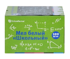 Мелки ШКОЛЬНЫЕ 100 шт. белые  inФОРМАТ (ЗЕЛЕНЫЙ )