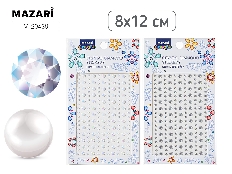 Стразы-наклейки пластиковые, 8*12 см, 4 дизайна, ОПП-упаковка