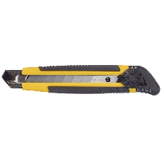 Нож Канцелярский Hatber MASTER 18мм TWIST-LOCK прорезиненный корпус 2 запасн. лезвия металл.направл.