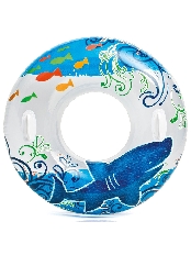 Круг надувной для плавания 97 см. (в коробке) Прозрачный с ручками INTEX (3 вида). Арт. 58263NP
