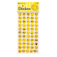 Наклейка объемная 12,5*15,5см Смайлики уп20шт К22-23 Р22072-22
