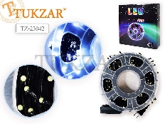 Гирлянда LED в катушке, 50м, цвет холодный белый, провод черный,320ламп