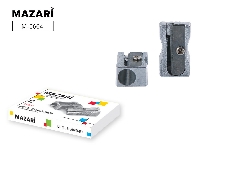 Точилка металлическая, STOUT, 1 отверстие для заточки, без контейнера для стружки, цвет: серебряный,