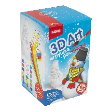 Ир-019 3D Art.Игрушка-раскраска "Забавный снеговик"