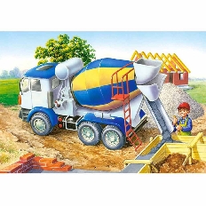 Пазлы В-06373  Бетономешалка, (60 деталей MIDI) Castor Land