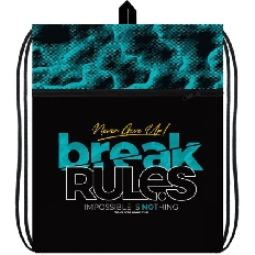 МО-27-4р Break rules - мешок для обуви 1 отделения с карманом и сеточкой, 410х490 мм