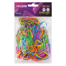 Банковская резинка 100г диаметр 43мм Neon KLERK 232583 ассорти
