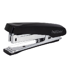 Степлер  Hatber Gentle №10 Пластиковый 12л 80 скоб захват 50мм с антистеплером Черный в картонной ко