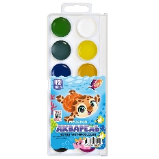 Акварель " ZOO " 12 цветов без кисти (европодвес)