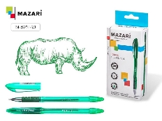 Ручка M-5701-73 шариковая TORINO, ЗЕЛЕНАЯ, серия Smart Ink: чер. на масл. ос.(Индия), игольчатый пиш