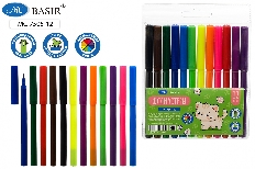 Набор фломастеров: "КОТЯТА"; цветной корпус, упаковка с европодвесом, 12 цветов (длина корпуса 12,5