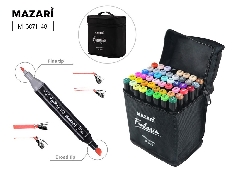 Набор маркеров для скетчинга двусторонних FANTASIA, 48 цв., пулевид./клиновид.наконечники, пиш.узлы