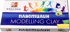 Пластилин ЛУЧ КЛАССИКА  6 цв. 120 г со стеком