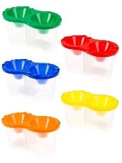 Стакан-непроливайка, двойной СТАНДАРТ АССОРТИ-2 (С-8999), 5 цветов, кратно 10