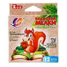 Восковые мелки " ZOO " (шестигранные) 12 цв.