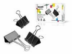 Зажимы для бумаг, 25 мм, ЧЕРНЫЕ, металлические, M-6896