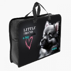 ПТ-14-4  Маленький друг  - папка печать на пластике А4 с ручками(тесьма), дизайн с двух сторон