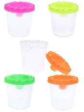 Стакан-непроливайка, одинарный ЦВЕТА ФЛУОРЕСЦЕНТНЫЕ АССОРТИ (С-0497), 4 цвета, кратно 10