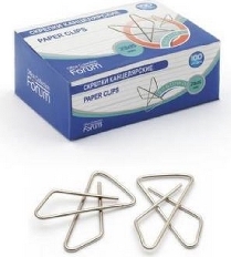 Скрепки канц.427 никелированные "БАБОЧКА" Forum Office Collection, 23х15 мм, 100 шт.