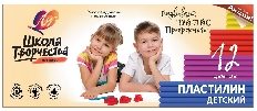 Пластилин ШКОЛА ТВОРЧЕСТВА 12 цв. 240 г со стеком