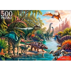 ПАЗЛЫ 500 элементов. ЯРКИЕ ДИНОЗАВРЫ (Арт. Ф500-3465)