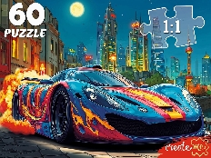 ПАЗЛЫ 60 элементов. НОЧНОЙ АВТОМОБИЛЬ (арт.Ф60-8260)