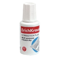 Корректирующая жидкость с кисточкой ErichKrause® Extra, 20г (в пластиковом поддоне по 10 шт.)