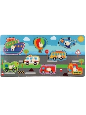Деревянная игрушка. Рамка-вкладыш  "Транспорт-2" (30x15x0,5 см) (арт.ИД-0187)