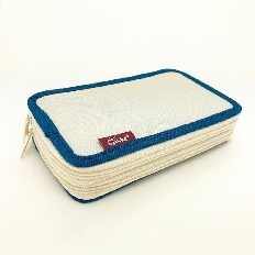 ПКТ 11-42 Бежевый-тёмно-синий - пенал п/э  2-отдел. 190х110