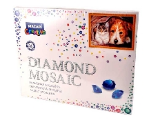 Алмазная мозаика КОТЕНОК И ЩЕНОК-3, 40х50 см, 1 дизайн, полная выкладка,  картонная упаковка.