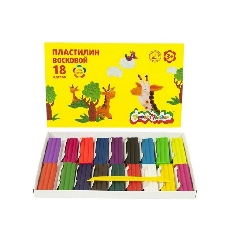 Пластилин восковой Каляка-Маляка 18 цв. 270 г со стеком 3+